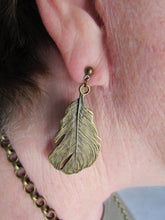 Load image into Gallery viewer, FEATHER BRONZE Earrings